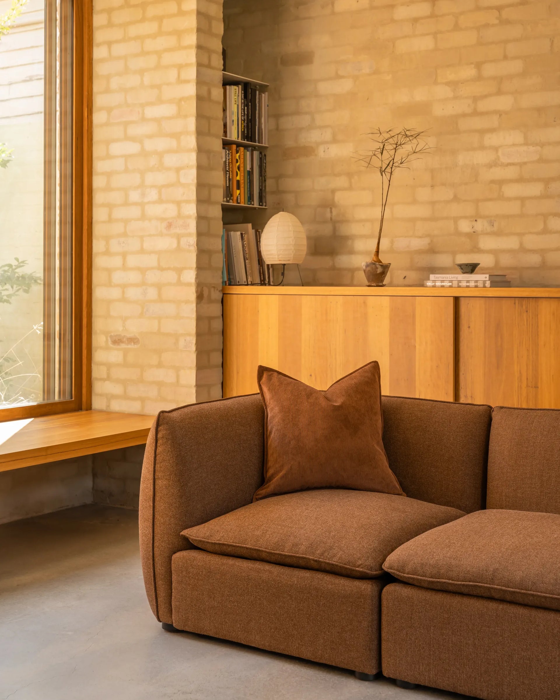 Hem Cushion 55cm x 55cm - Corduroy Cocoa