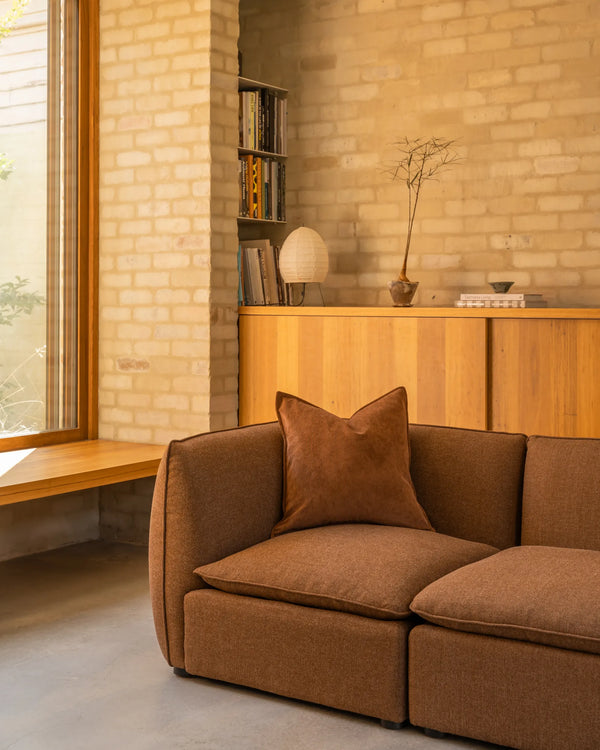 Hem Cushion 55cm x 55cm - Corduroy Cocoa