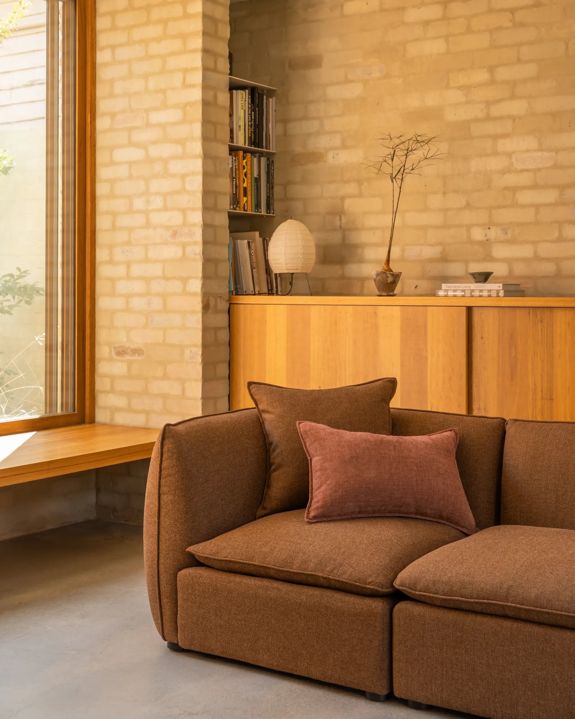 Hem Cushion 55cm x 55cm - Silas Cherry