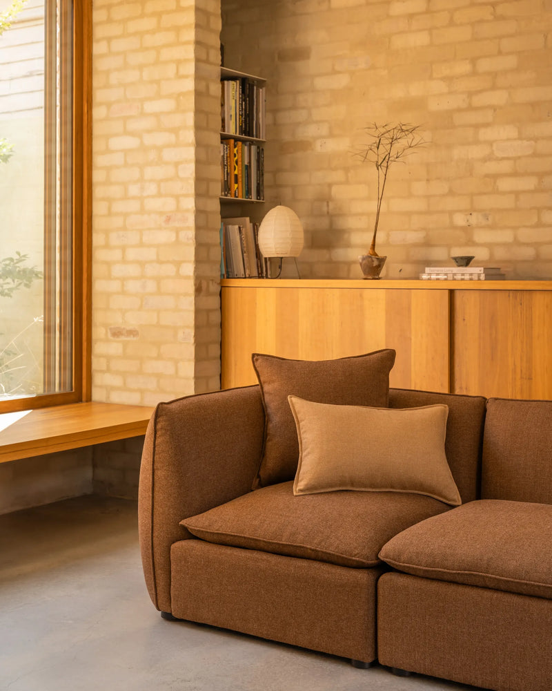 Hem Cushion 40cm x 60cm - Fossil Fawn