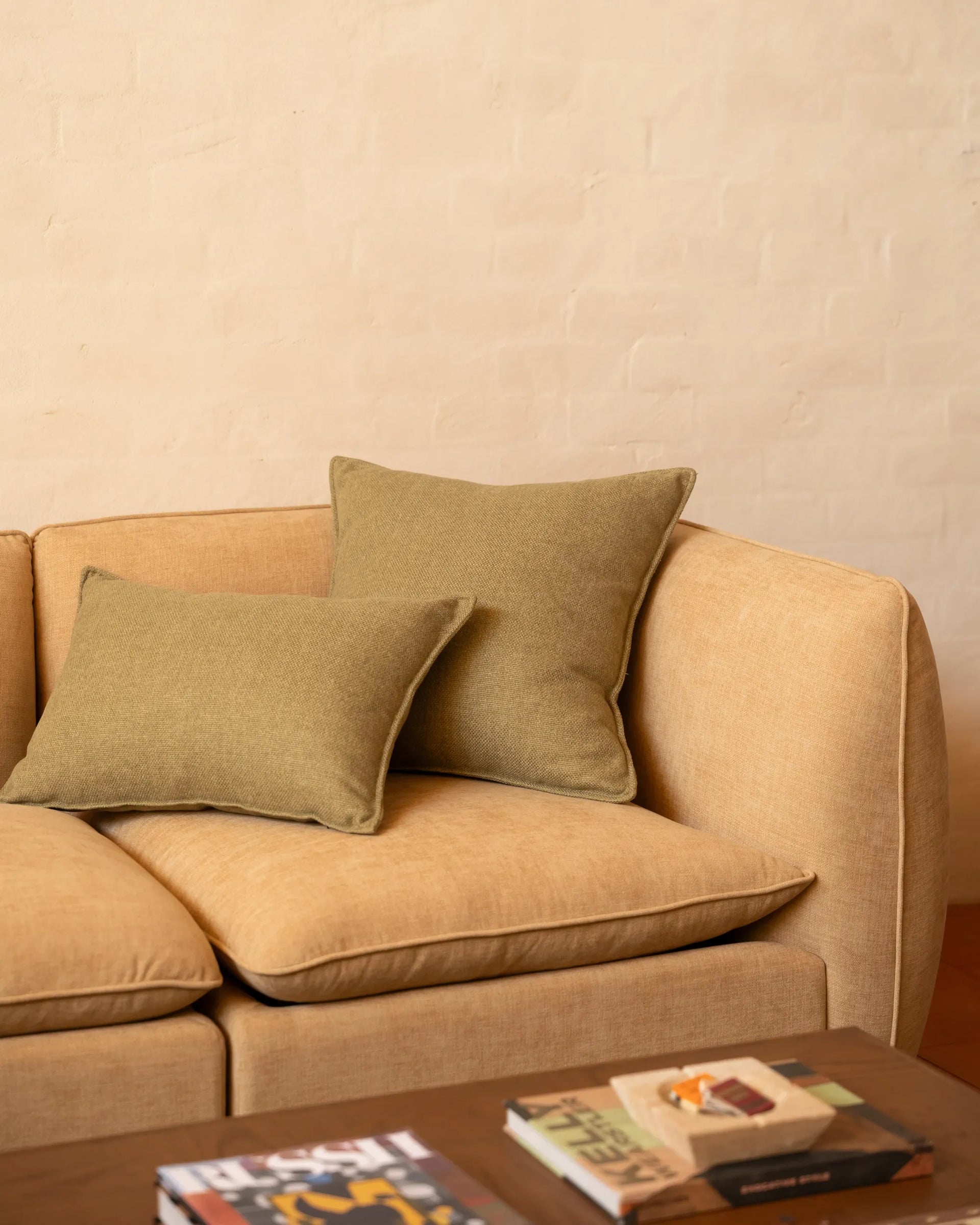 Hem Cushion 40cm x 60cm - Fossil Eucalyptus