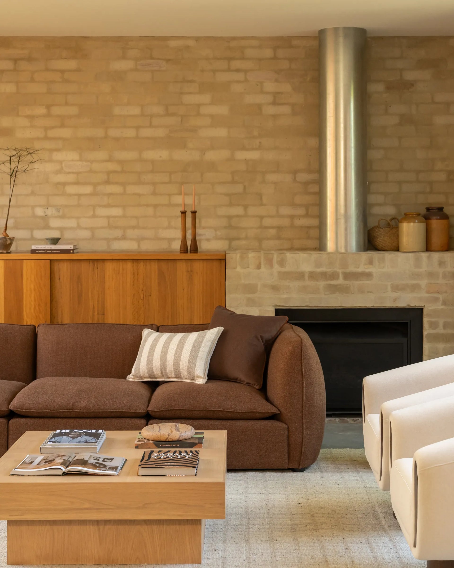 Hem Cushion 40cm x 60cm - Marnie Stripe Sand