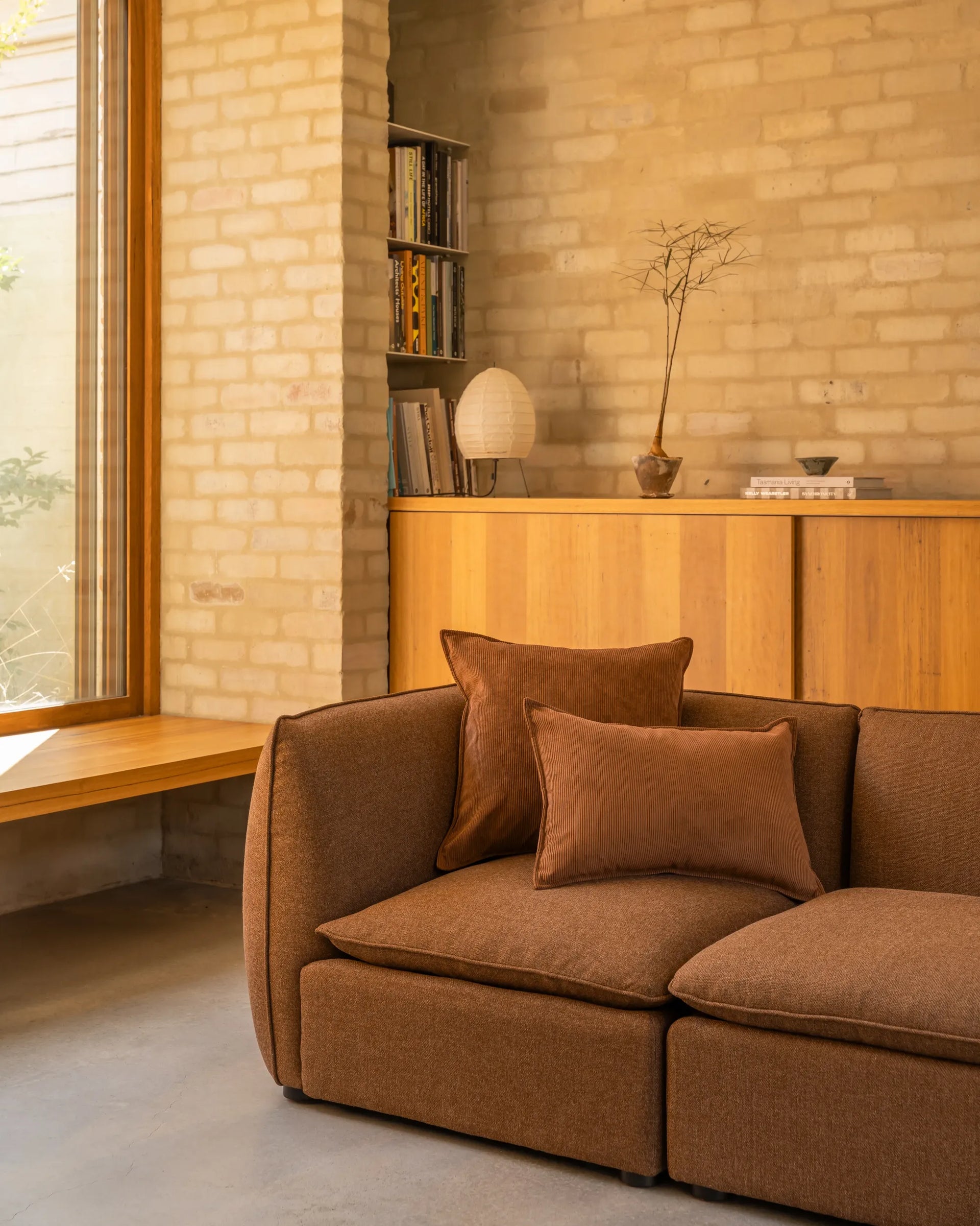 Hem Cushion 40cm x 60cm - Corduroy Cocoa