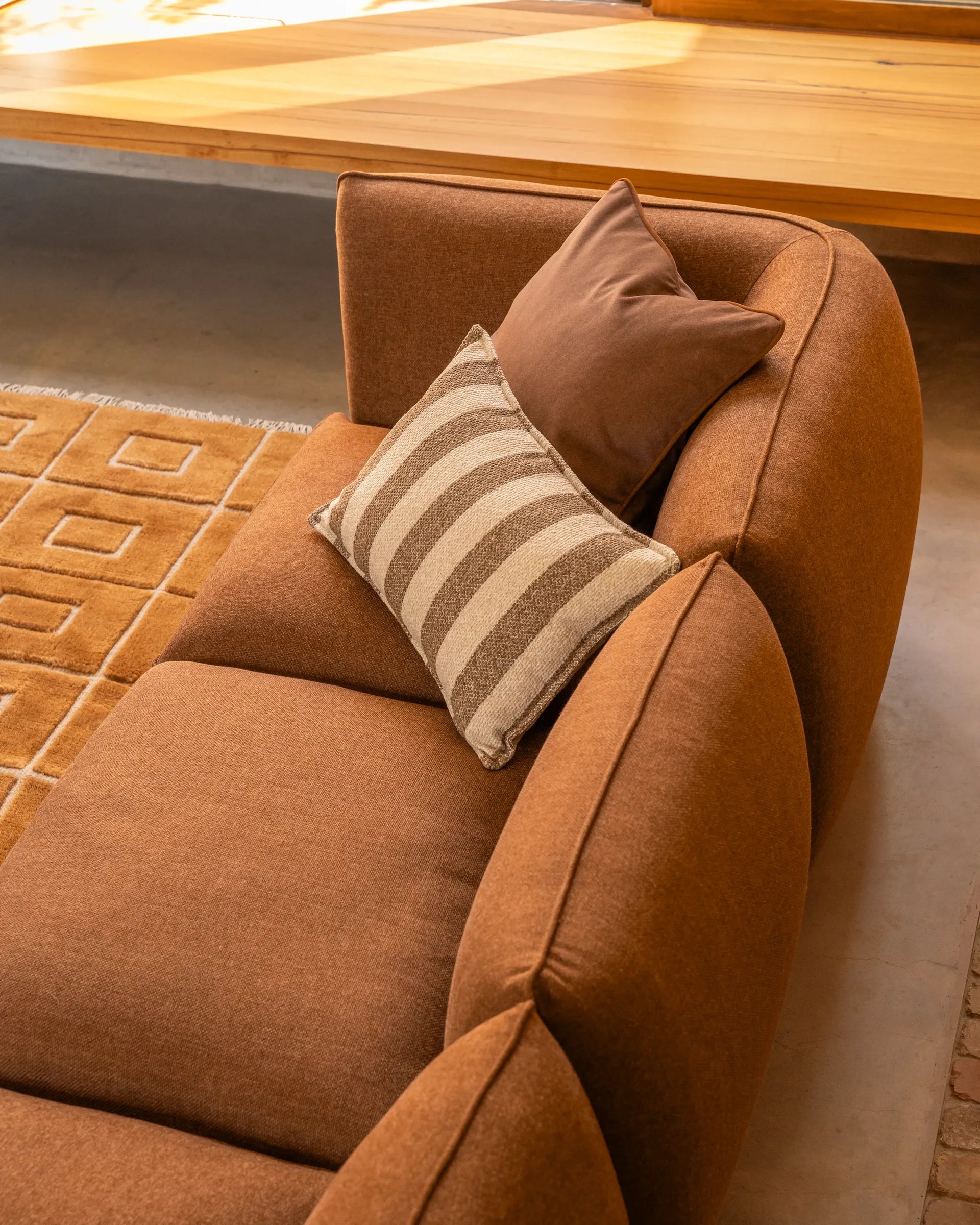 Border Cushion 55cm x 55cm - Eden Java / Eden Brick