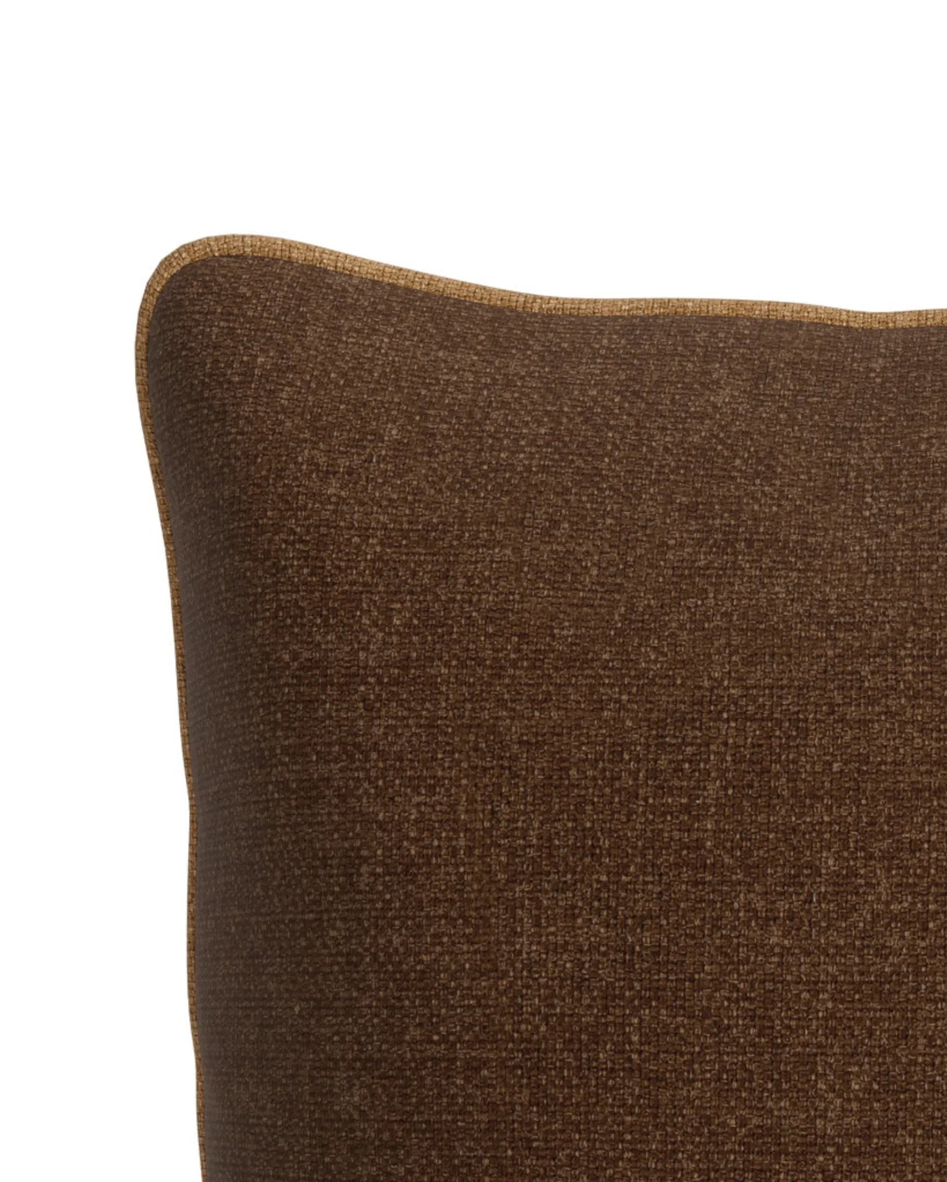 Border Cushion 55cm x 55cm - Fossil Chocolate / Fossil Fawn