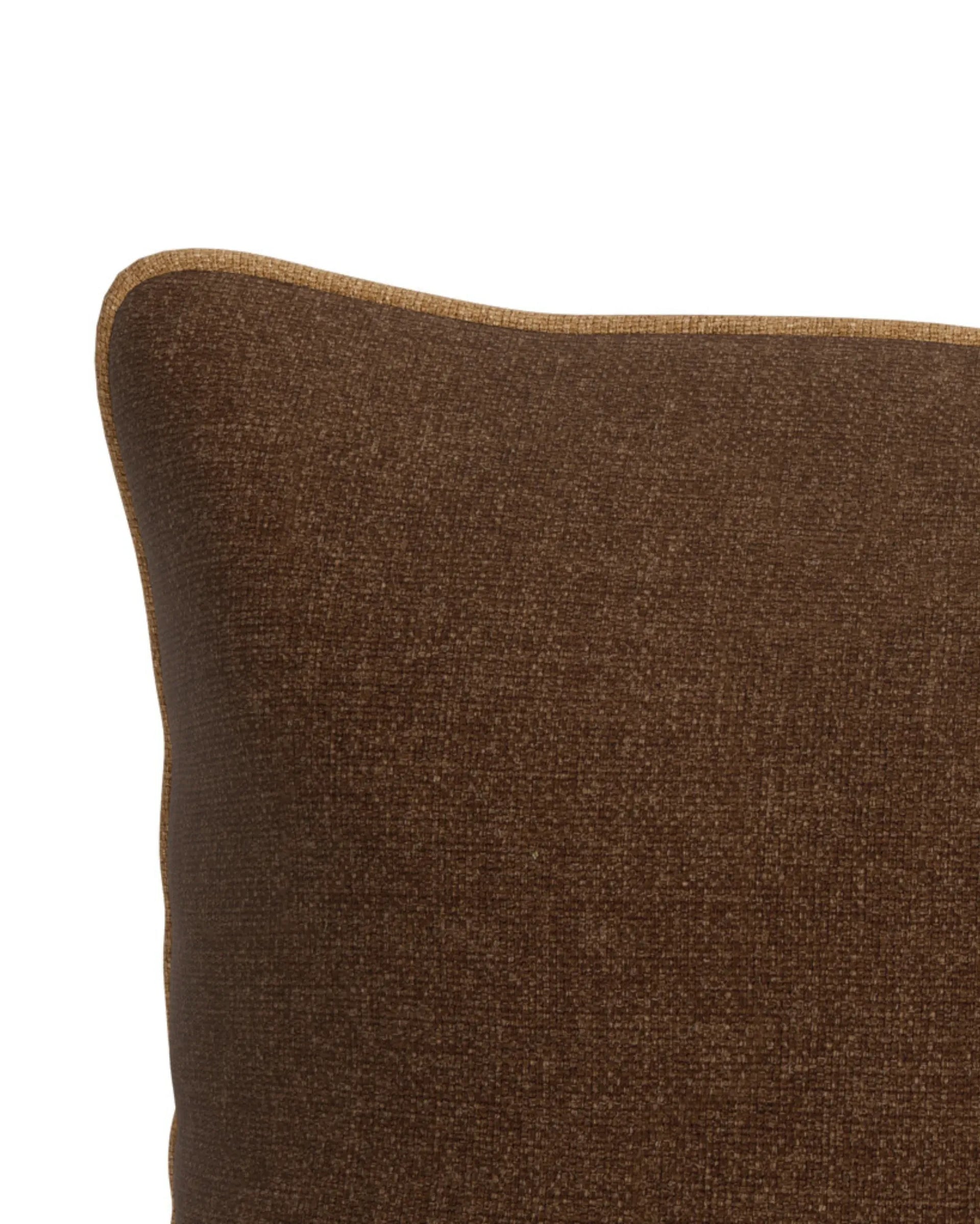 Border Cushion 40cm x 60cm - Fossil Chocolate / Fossil Fawn