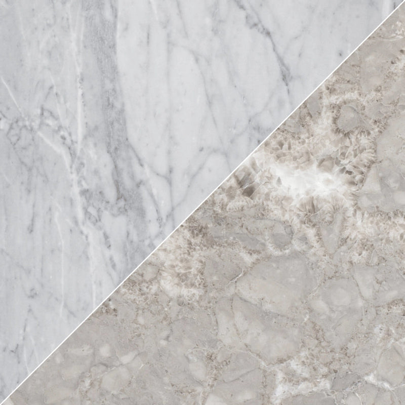 Grey Carrara/Tide Pool Marble