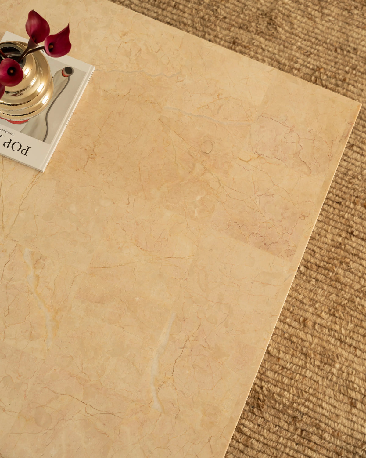 Check Coffee Table Large - Desert Rose Marble