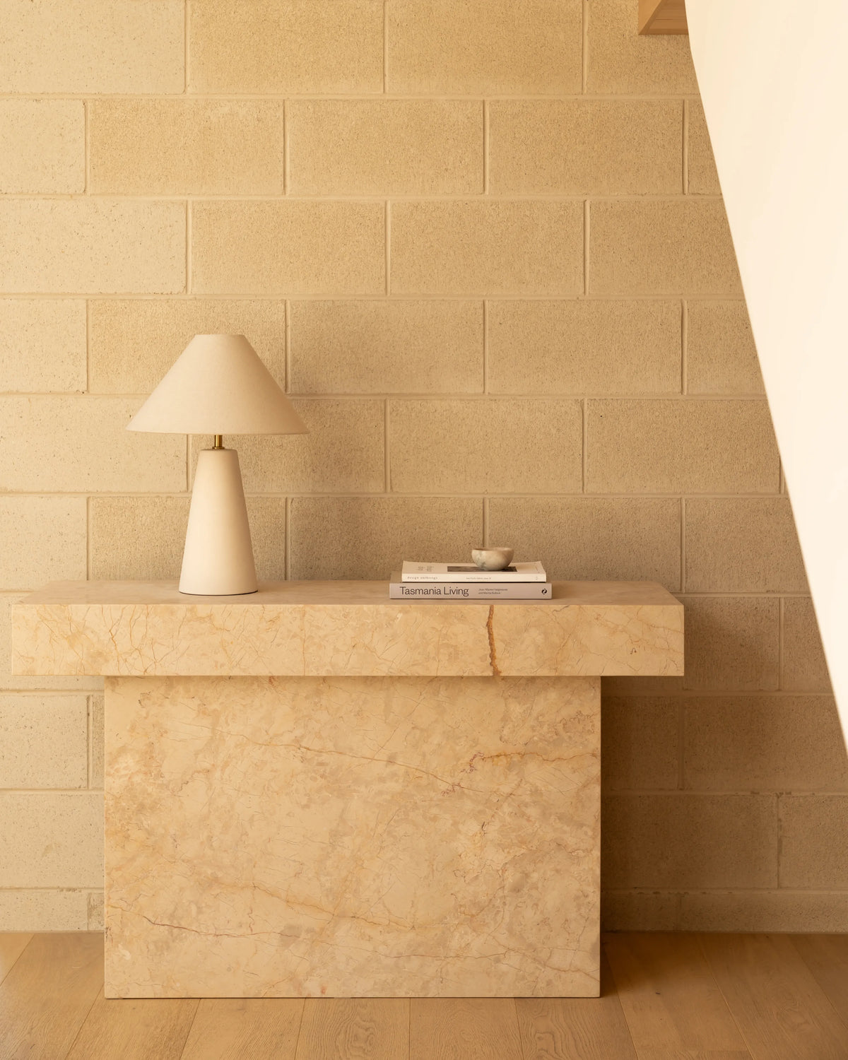 Check Console Table - Desert Rose Marble
