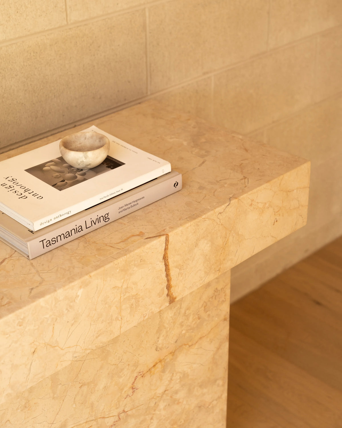 Check Console Table - Desert Rose Marble