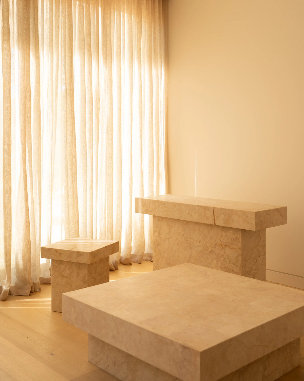 Check Console Table - Desert Rose Marble