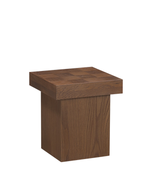 Check Side Table - Deep Oak