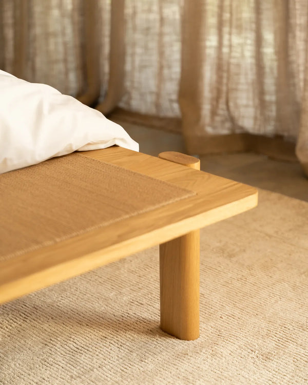 Compass King Bed - Oak