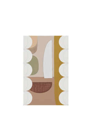 Copper Scallop Canvas Print 45cm x 30cm White Frame