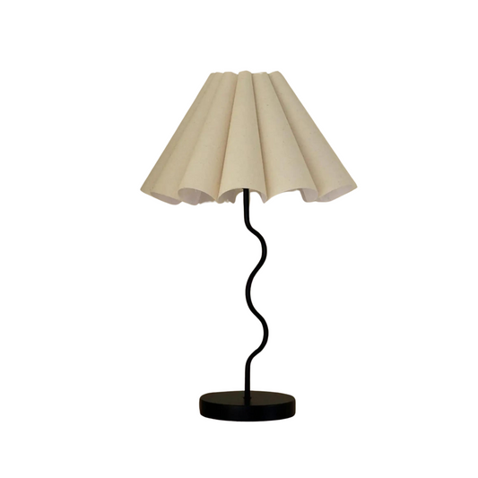 Cora Table Lamp - Black / Natural