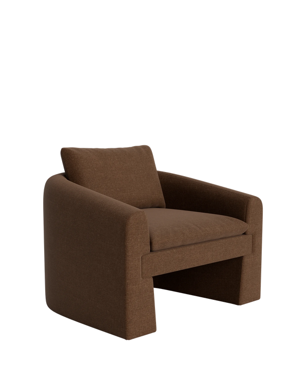 Crest Armchair - Fossil Chocolate