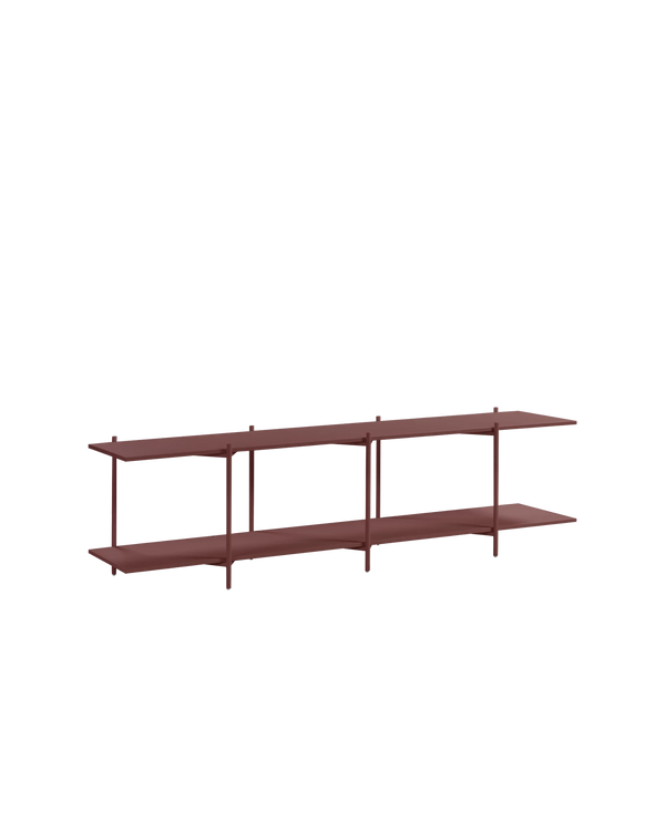 Cross Shelving Unit Low - Fudge
