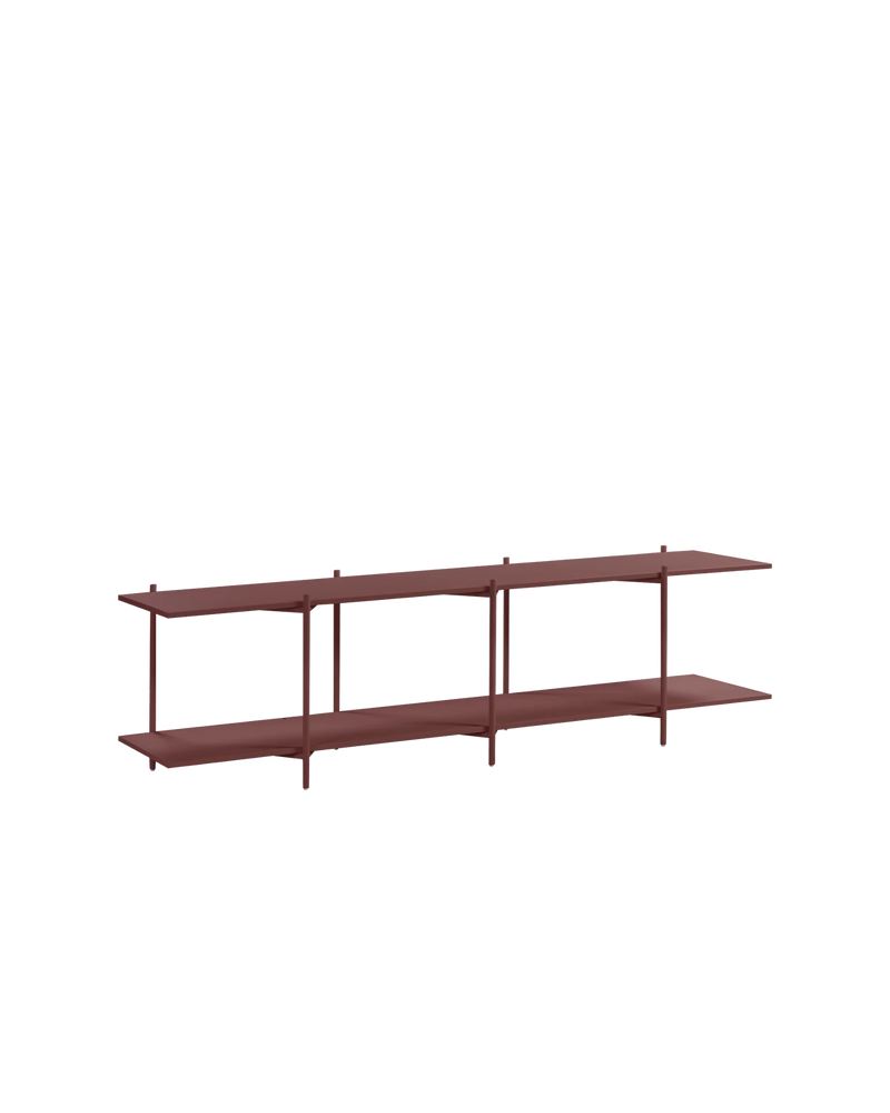 Cross Shelving Unit Low - Fudge