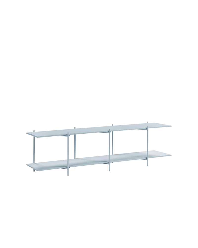 Cross Shelving Unit Low - Glacier