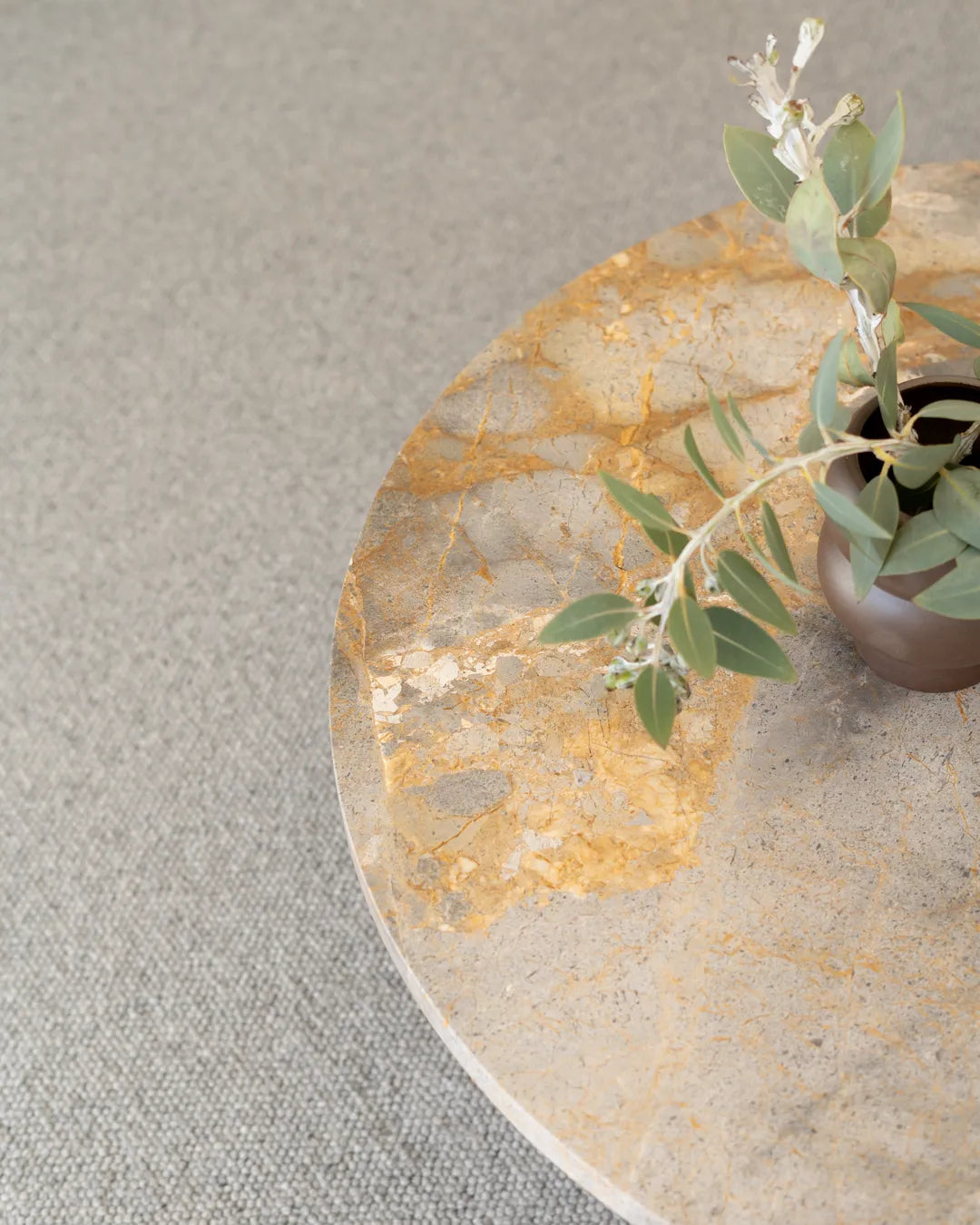 Curve Marble Coffee Table - Earth Marble