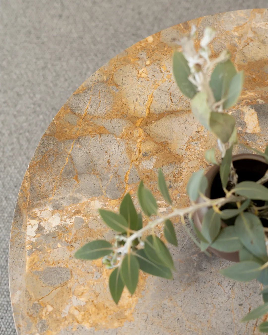 Curve Marble Coffee Table - Earth Marble