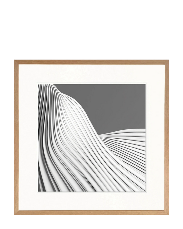 Contours I Print 87cm x 107.6cm Whitewash Oak Frame