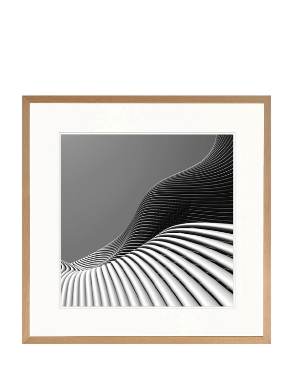Contours III Print 87cm x 107.6cm Whitewash Oak Frame
