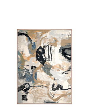 Darlana Abstract I Canvas Print 104.8cm x 145.8cm Oak Frame