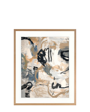 Darlana Abstract I Print 100cm x 140cm Whitewash Oak Frame