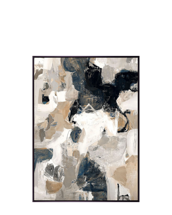 Darlana Abstract II Canvas Print 104.8cm x 145.8cm Black Frame