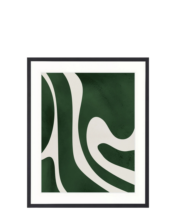 Linea Abstract II Print 87cm x 107.6cm Black Frame