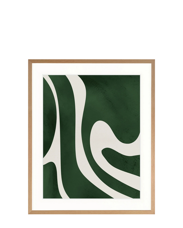 Linea Abstract II Print 87cm x 107.6cm Whitewash Oak Frame