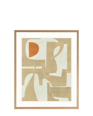 Merabu Collage I Print 100cm x 140cm Whitewash Oak Frame