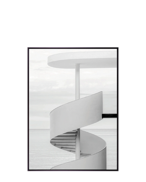 Mercer Black & White xIx Canvas Print 104.8cm x 145.8cm Black Frame