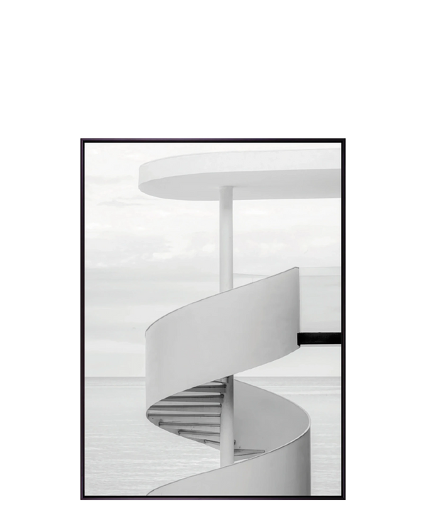 Mercer Black & White xIx Canvas Print 104.8cm x 145.8cm Black Frame