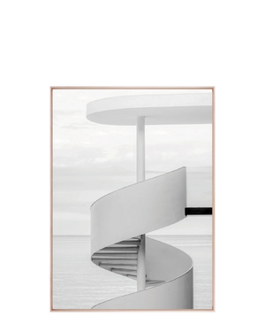 Mercer Black & White xIx Canvas Print 104.8cm x 145.8cm Oak Frame