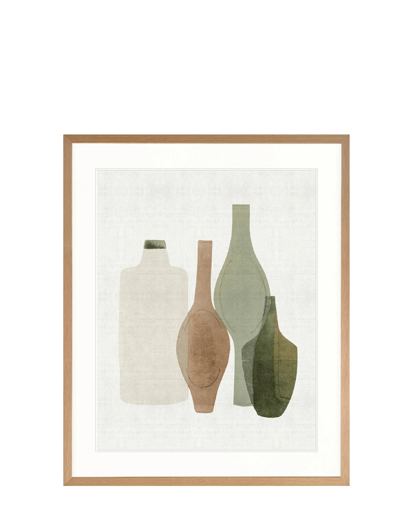 Modesto Vessel II Print 87cm x 107.6cm Whitewash Oak Frame