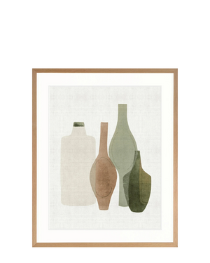 Modesto Vessel II Print 63cm x 82cm Whitewash Oak Frame