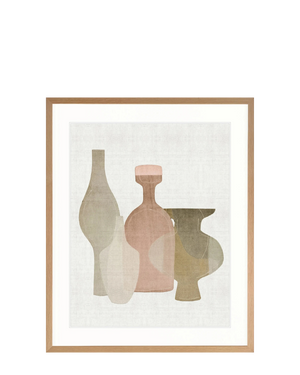 Modesto Vessel III Print 63cm x 82cm Whitewash Oak Frame