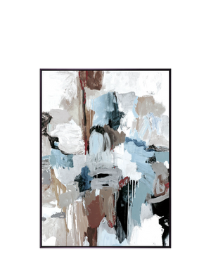 Ori Cubes II Canvas Print 90.3cm x 110.9cm Black Frame