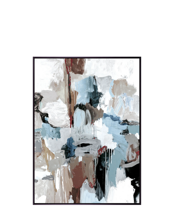 Ori Cubes II Canvas Print 90.3cm x 110.9cm Black Frame