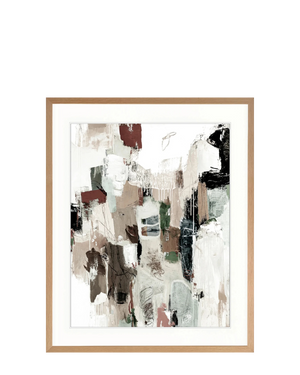 Ori Cubes III Print 87cm x 107.6cm Whitewash Oak Frame