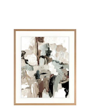 Ori Cubes IV Print 63cm x 82cm Whitewash Oak Frame