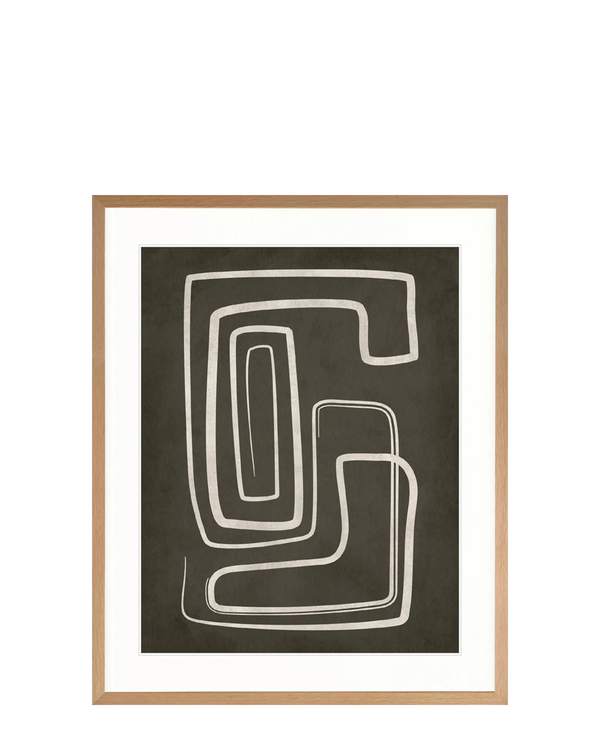 Pessoa Modern Print I 87cm x 107.6cm Whitewash Oak Frame