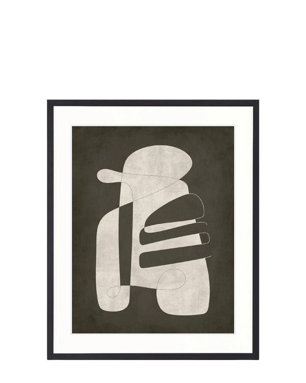 Pessoa Modern Print V 63cm x 82cm Black Frame