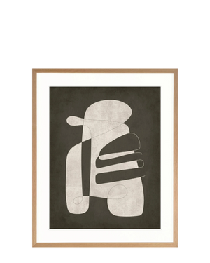 Pessoa Modern Print V 63cm x 82cm Whitewash Oak Frame