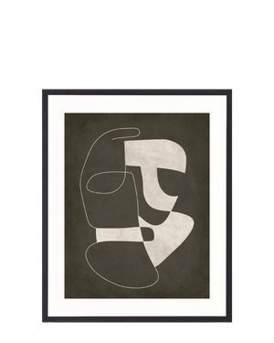 Pessoa Modern Print VII 63cm x 82cm Black Frame