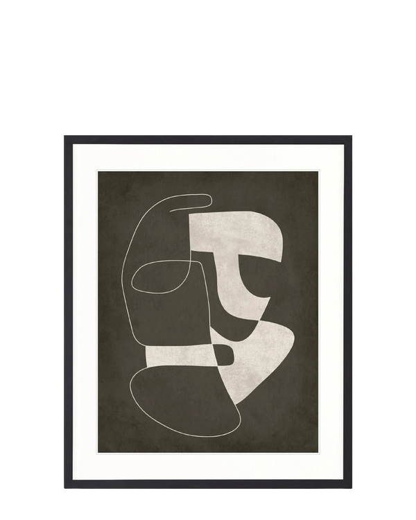 Pessoa Modern Print VII 63cm x 82cm Black Frame