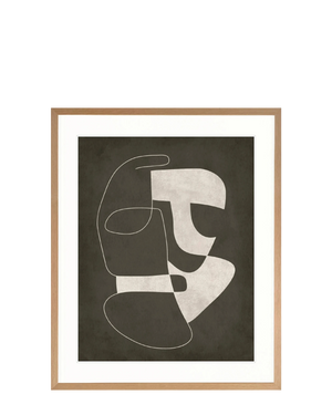 Pessoa Modern Print VII 63cm x 82cm Whitewash Oak Frame