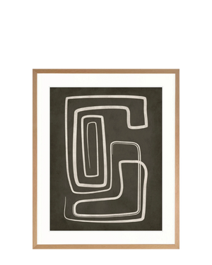 Pessoa Modern Print I 63cm x 82cm Whitewash Oak Frame